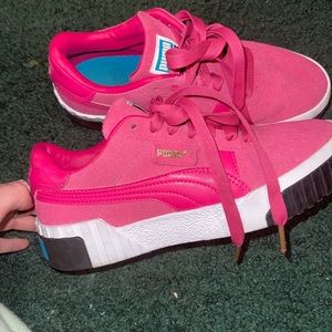 Pink puma shoes